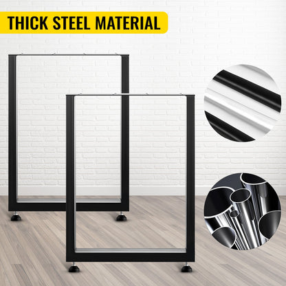 Black Table Legs Frame Metal Dining Table Desk 600X720MM