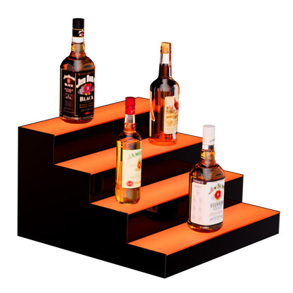 LED Lighted Liquor Bottle Display Bar Shelf RF & App Control 406 mm 4-Step