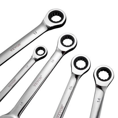Combination Wrench Set 8-Piece Metric 8 mm to 19 mm with Organizer Rack