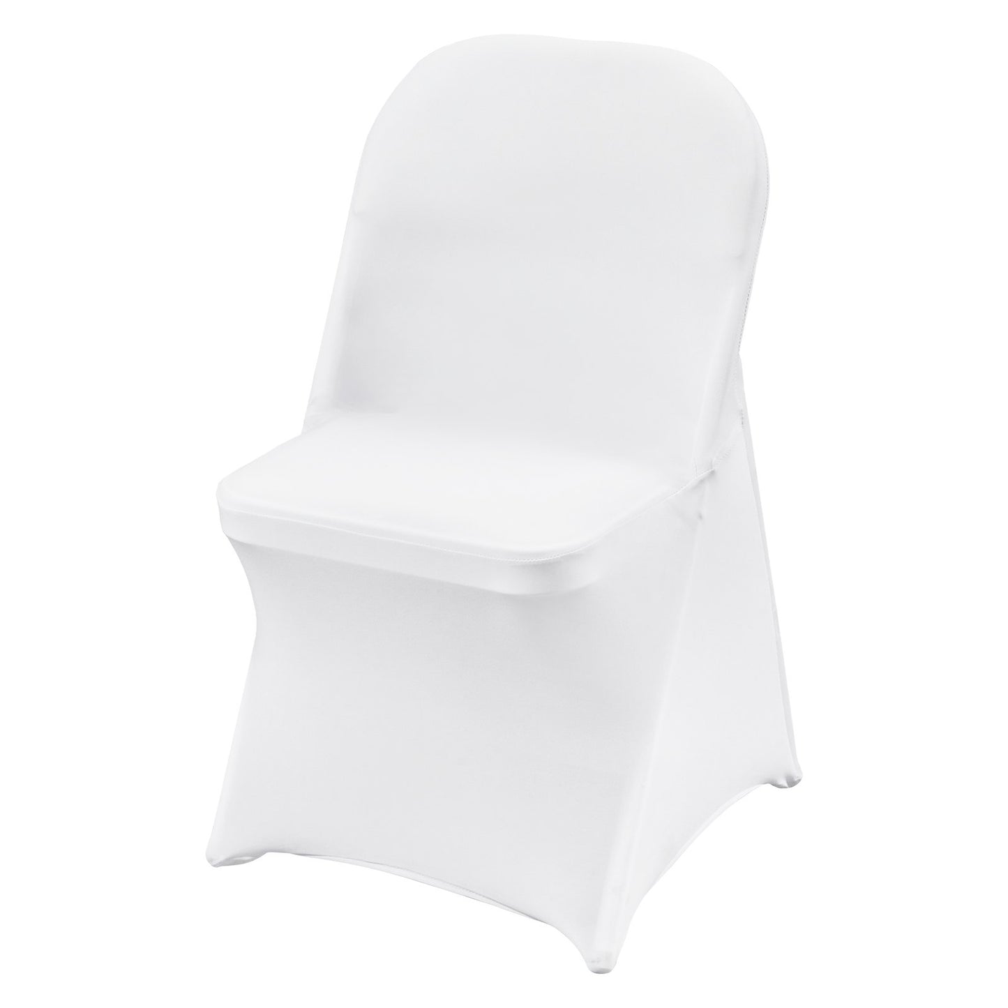 Stretch Spandex Folding Chair Covers, Universal Fitted Chair Cover, Removable Washable Protective Slipcovers, for Wedding, Holiday, Banquet, Party, Celebration, Dining (12PCS White)