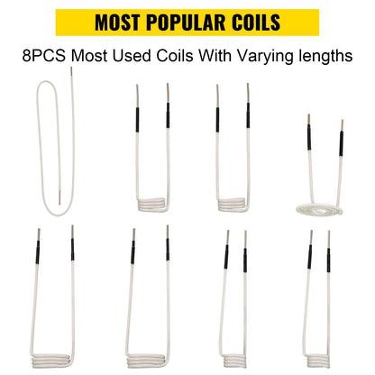Induction Heater Coil Kit Induction Coils 8PCS For Removing Rusty Bolts
