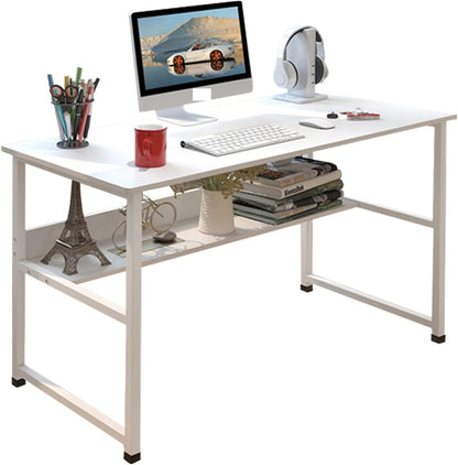 Computer Desk Table Study Table With Shelf - Black