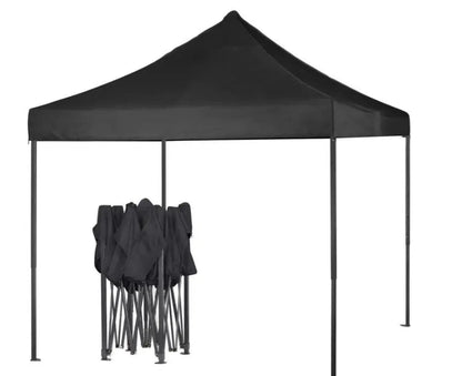 Portable Water - Resistant Gazebo 3x3 M - Black / Without Sidewalls - Factory Direct Shop