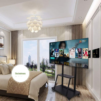 Tv Stand Cart Trolley 32 To 75 Inch Mobile Tv Cart Universal Flat Screen Rolling Trolley Console Stand