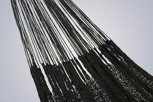 Mayan Legacy King Size Outdoor Cotton Mexican Hammock in Black Colour