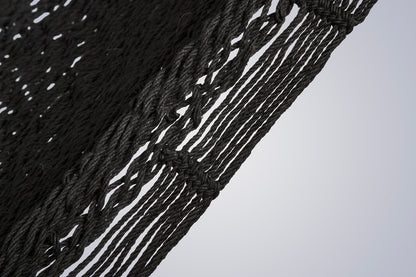 Mayan Legacy King Size Outdoor Cotton Mexican Hammock in Black Colour