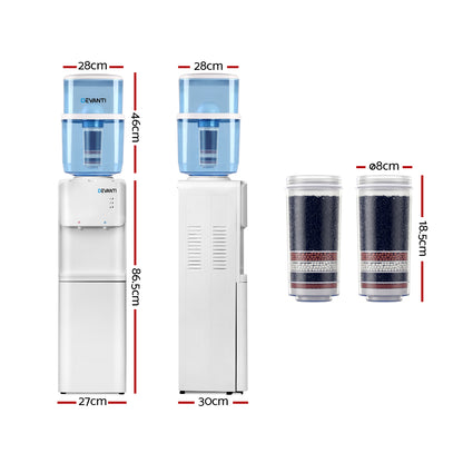 Water Cooler Dispenser Hot Cold Taps Purifier Filter Replacement-Devanti 22L