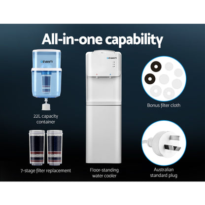 Water Cooler Dispenser Hot Cold Taps Purifier Filter Replacement-Devanti 22L