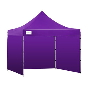 Gazebo Marquee 3x3 PopUp Outdoor-Purple

Shield your outdoor events from unpredictable weather with the Wallaroo Gazebo Marquee. This 3x3 pop-up structure serves as a reliable shelter for barbecues, parties, and more. It also makes a stylish and spacious shade for guests at home or in the office