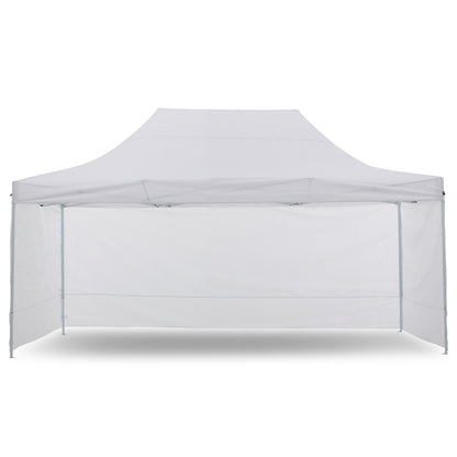 Gazebo Marquee 3x4.5m PopUp Outdoor White

This pop-up marquee offers the perfect solution for protecting your outdoor events or parties, whether it's a chance of rain or a need for a sunshade. Its compact size makes it easily transportable, making it a great choice for home, office, and various outdoor events. Plus, it comes with a convenient carry bag for added ease.&nbsp;