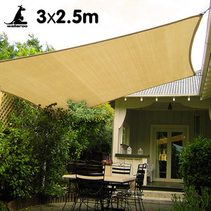Sun Shade Sail 3 x 2.5m

Experience ultimate comfort and safety in your outdoor living area with Wallaroo's Rectangular Shade Sail. With a breathable fabric construction, these sails effectively reduce temperatures, creating a cool oasis on hot summer days. They are easy to install and can be conveniently cleaned with a hose. Perfect for covering patios, courtyards, playgrounds, and parking lots, these stylish sails offer the utmost in convenience.