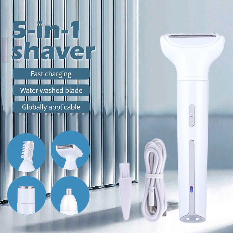 Experience the Ultimate in Versatile Grooming with Our 5-in-1 Electric Shaver for Women!

Simplify your beauty routine with our innovative 5-in-1 Electric Shaver for Women. This versatile device comes with five interchangeable heads, allowing you to effortlessly remove unwanted hair from your face, body, and delicate areas with precision and comfort.