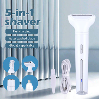 Experience the Ultimate in Versatile Grooming with Our 5-in-1 Electric Shaver for Women!

Simplify your beauty routine with our innovative 5-in-1 Electric Shaver for Women. This versatile device comes with five interchangeable heads, allowing you to effortlessly remove unwanted hair from your face, body, and delicate areas with precision and comfort.