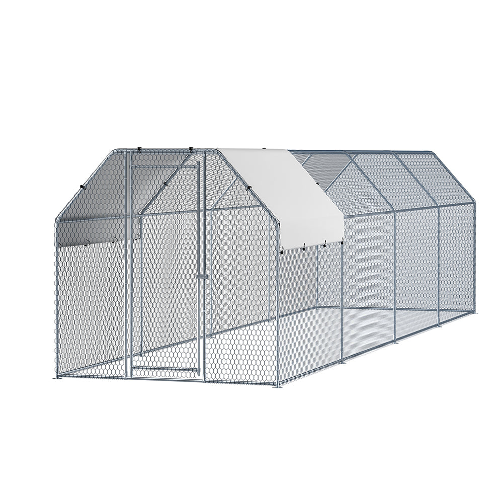 Provide your pets with a secure, spacious sanctuary in the i.Pet chicken coop. The generous dimensions allow unrestricted movement, eliminating confinement stress for chickens, geese, and ducks alike. Engineered with galvanised steel for exceptional durability, this enclosure features strategic wire sidewalls that optimise air circulation and ventilation. Weather-resistant roofing offers superior protection against environmental elements, ensuring your animals remain sheltered regardless of conditions. This