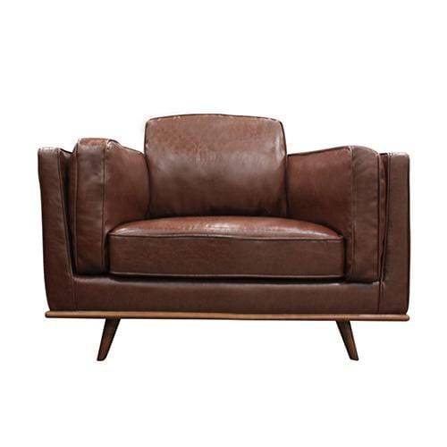 1 Seater Stylish Leatherette Brown York Sofa