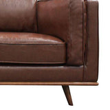 1 Seater Stylish Leatherette Brown York Sofa