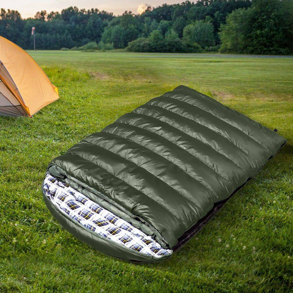 Sleeping Bag Double Bags Outdoor Camping Hiking Thermal -10 deg Tent-Mountview