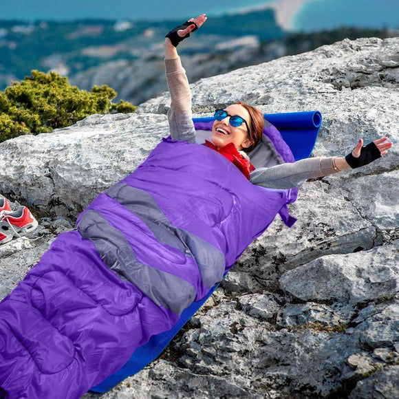 Sleeping Bag Single Outdoor Camping Hiking Thermal -10 deg-Mountview
