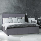 Milano Luxury Gas Lift Bed with Headboard (Model 1) - Grey No.28 - King