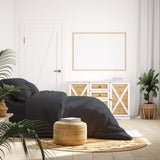 Royal Comfort - Balmain 1000TC Bamboo cotton Quilt Cover Sets (Queen) - Charcoal