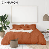Royal Comfort - Balmain 1000TC Bamboo cotton Quilt Cover Sets (King) - Cinnamon