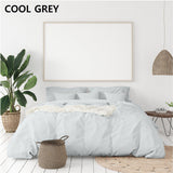 Royal Comfort - Balmain 1000TC Bamboo cotton Quilt Cover Sets (King) - Cool Grey