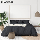 Royal Comfort - Balmain 1000TC Bamboo cotton Quilt Cover Sets (King) - Charcoal