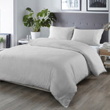 Royal Comfort Blended Bamboo Quilt Cover Sets - Portland Grey - Queen
