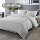 Royal Comfort Blended Bamboo Quilt Cover Sets - Portland Grey - Queen