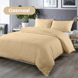 Royal Comfort Blended Bamboo Quilt Cover Sets - Oatmeal - Queen
