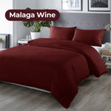 Royal Comfort Blended Bamboo Quilt Cover Sets - Malaga Wine - Queen