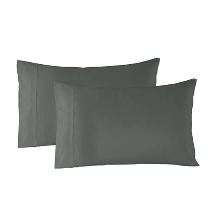 Royal Comfort Blended Bamboo Quilt Cover Sets - Charcoal - King