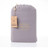 Royal Comfort Vintage Washed 100 % Cotton Quilt Cover Set Single - Grey