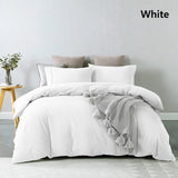 Royal Comfort Vintage Washed 100 % Cotton Quilt Cover Set Queen - White