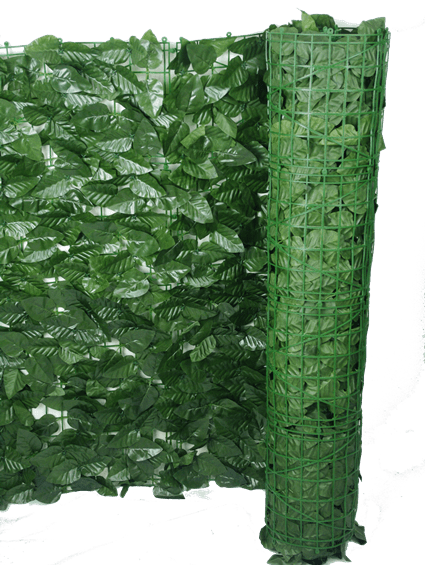 Artificial UV Peach Leaf Roll 3m By 1m