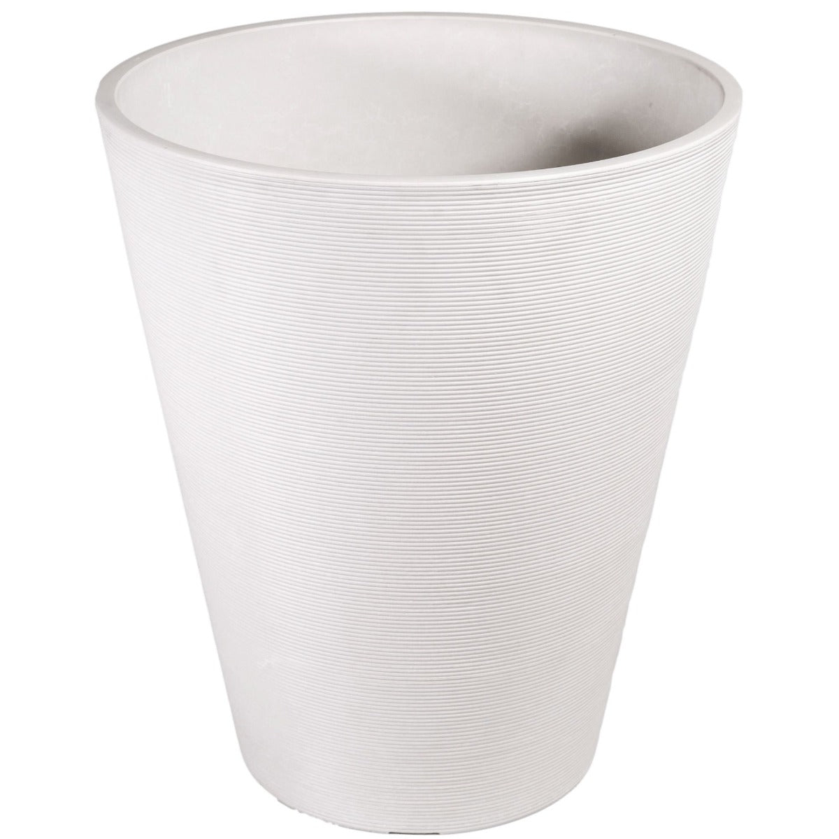 Plant Pots Decorative Textured Round White Planter 47cm