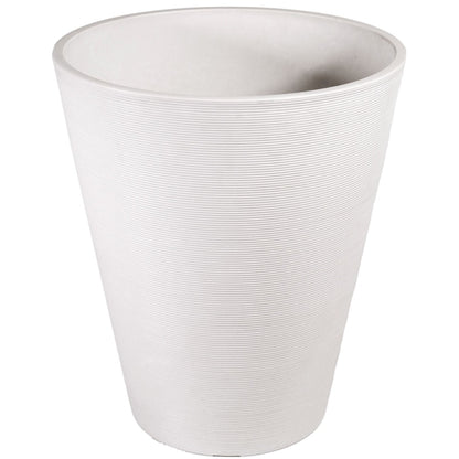 Plant Pots Decorative Textured Round White Planter 47cm
