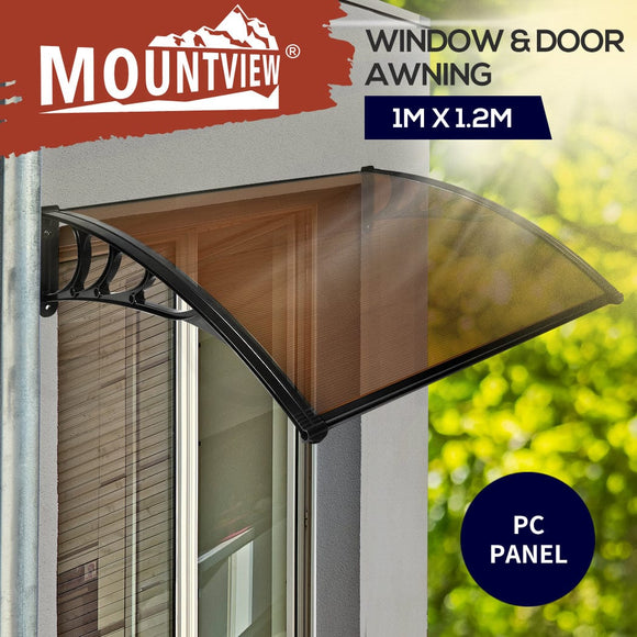 Window Door Awning Canopy Outdoor Patio Sun Shield Rain Cover 1M X 1.2M