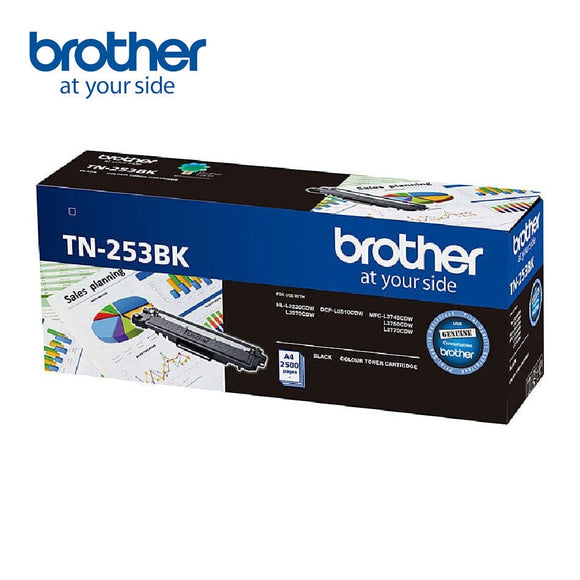 Brother TN-253BK Black Toner Cartridge to Suit - HL-3230CDW/3270CDW/DCP-L3015CDW/MFC-L3745CDW/L3750CDW/L3770CDW (2,500 Pages)