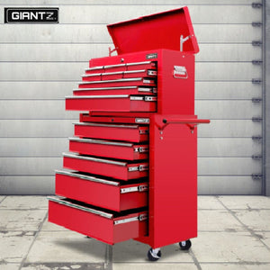 Giantz 14 Drawers Tool box Trolley Red