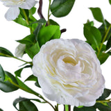 Artificial Plant Camellia Tree Flowering Natural White 180cm