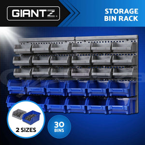 Giantz 30 Bin Wall Mounted Rack Storage Organiser
