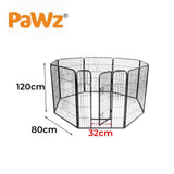 Pet Playpen PaWz 8 Panel puppy Exercise Cage Enclosure Fence Cat Play Pen 48''
