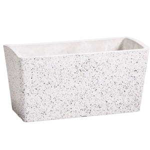 Plant Pots Imitation Stone Concrete White Stone Rectangle Planter 50cm