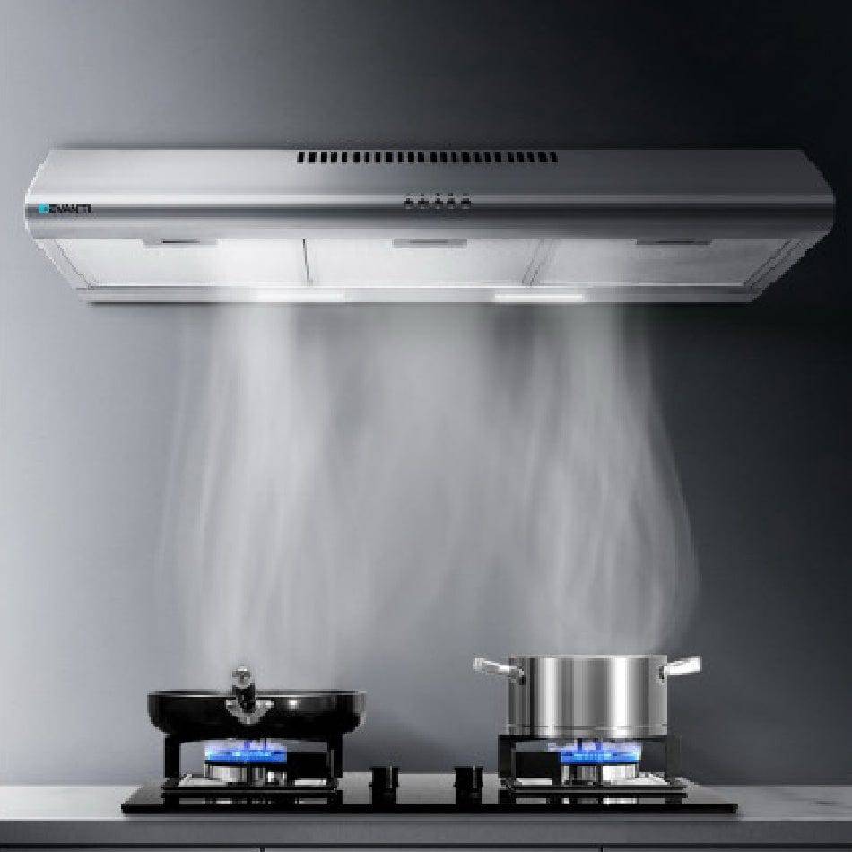 DEVANTI Fixed Range Hood Rangehood Stainless Steel Kitchen Canopy 90cm 900mm