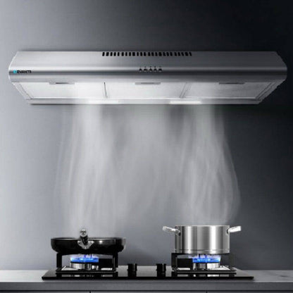 DEVANTI Fixed Range Hood Rangehood Stainless Steel Kitchen Canopy 90cm 900mm