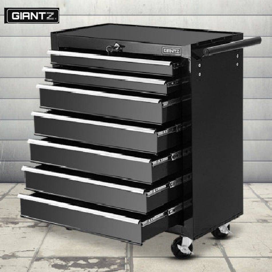 Giantz 7 Drawers Tool Chest and Trolley Black