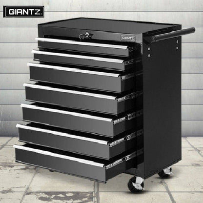 Giantz 7 Drawers Tool Chest and Trolley Black