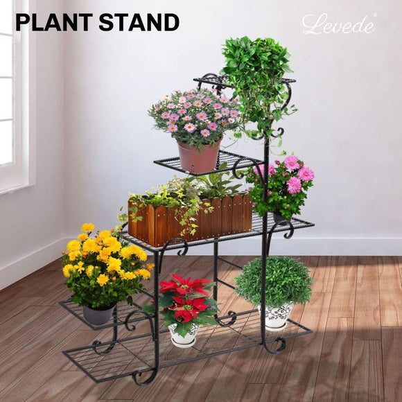 Levede Plant Stand New Design Flower Pot Corner Shelf Bronze Type 2