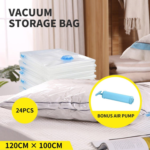 Vacuum Storage Bags Save Space Seal Compressing Clothes Quilt Organizer Saver 24x 120cm x 100cm